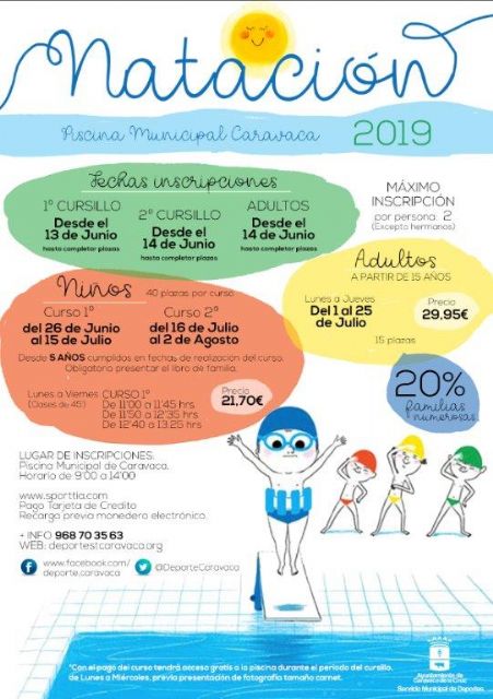 Deportes planifica la campaña 'Aprende a nadar' con dos cursos para niños y otro de perfeccionamiento para adultos - 1, Foto 1
