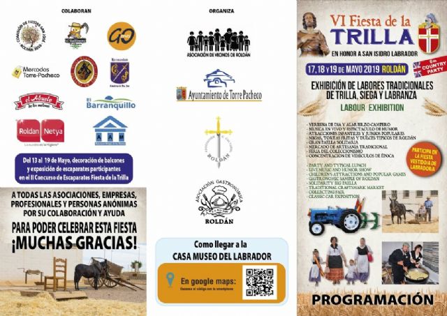 Roldán pone en valor nuestras tradiciones, patrimonio cultural, histórico y etnográfico con la celebración de La Fiesta de la Trilla los días 17, 18, y 19 de mayo - 3, Foto 3