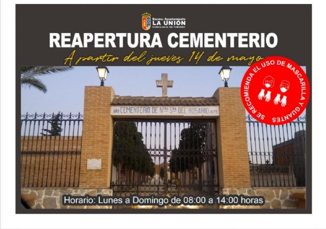 Los cementerios de La Unión y Portmán, abrirán sus puertas a partir del jueves 14 de Mayo - 1, Foto 1