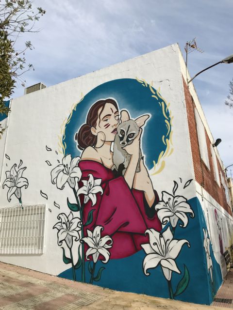 El Ayuntamiento de Molina de Segura promueve la realización de un mural artístico en el exterior del Centro Social del Barrio San Antonio - 1, Foto 1
