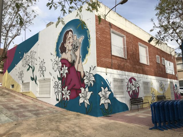 El Ayuntamiento de Molina de Segura promueve la realización de un mural artístico en el exterior del Centro Social del Barrio San Antonio - 2, Foto 2