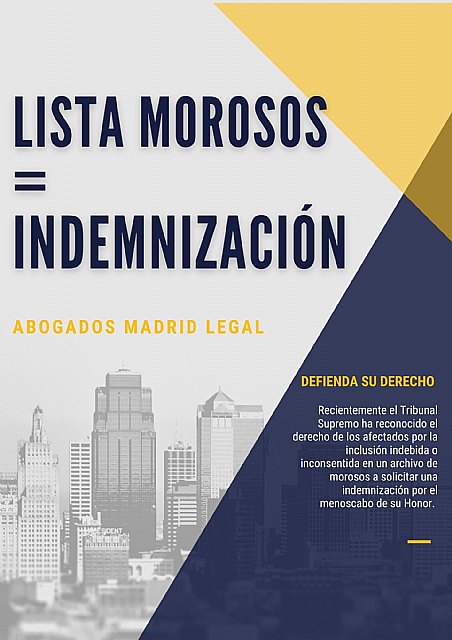 Abogados Madrid Legal: Indemnización por inclusin indebida en ficheros de morosos - 1, Foto 1