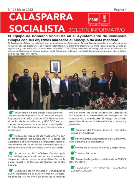 La Agrupación Socialista de Calasparra publica el Boletín Informativo Calasparra Socialista - 2, Foto 2