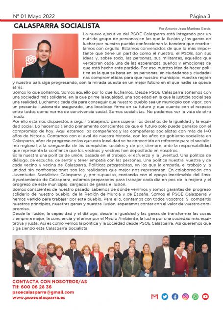 La Agrupación Socialista de Calasparra publica el Boletín Informativo Calasparra Socialista - 5, Foto 5