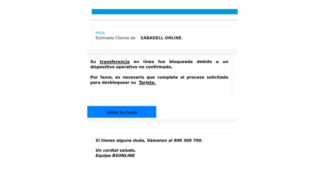 Nuevo caso de phishing por correo que suplanta la identidad del Banco Sabadell - 1, Foto 1