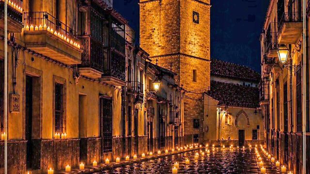 Alcal� del R�o se ilumina para reivindicar su patrimonio hist�rico y cultural