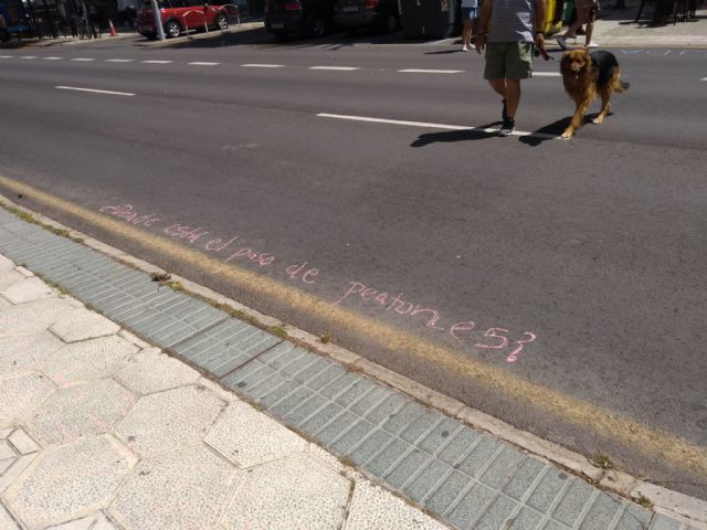 Los colectivos a favor de la movilidad sostenible activa denuncian los puntos negros para el peatón en el eje Alameda-Puerto - 5, Foto 5