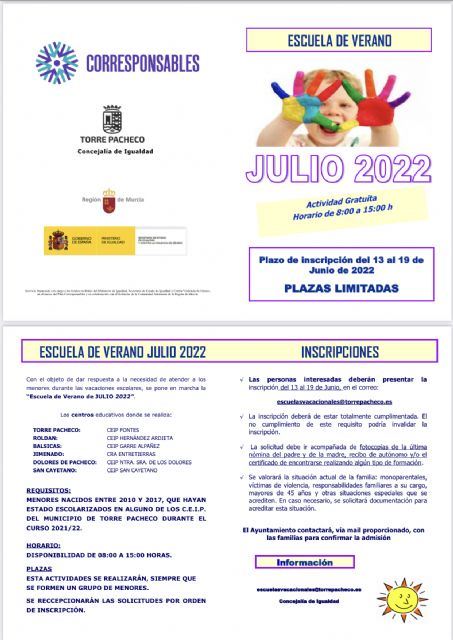 Abierto plazo de inscripción para la escuela de verano 2022 - 1, Foto 1