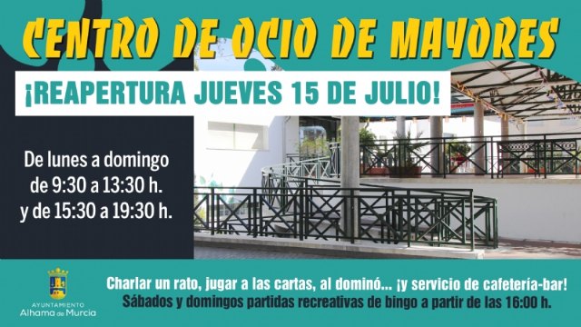 El centro de ocio de mayores reabre este jueves 15 de julio, Foto 1