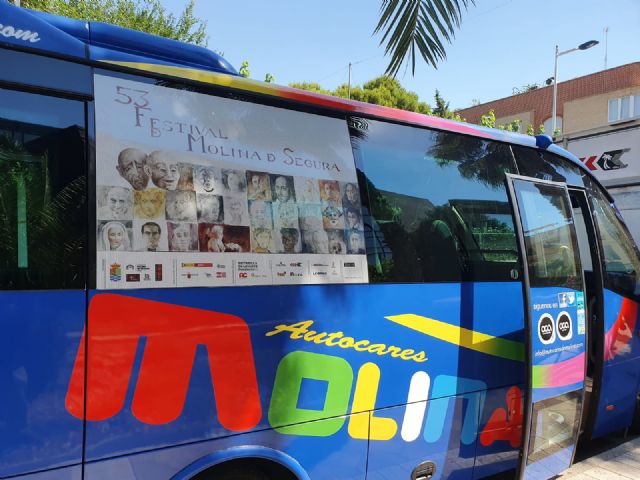 Autocares de Molina y Campillo Palmera colaboran con la 53 edición del Festival de Teatro de Molina de Segura portando publicidad en sus vehículos - 3, Foto 3