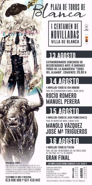 Arranca la feria taurina con el concurso recortes y el I Certamen de Novilladas Picadas Villa de Blanca - 2, Foto 2