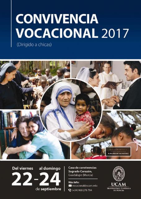 La UCAM organiza una Convivencia Vocacional para chicas del 22 al 24 de septiembre - 1, Foto 1