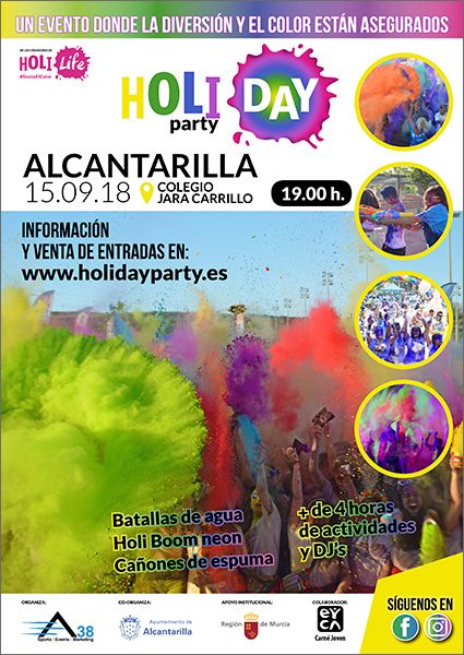 Vuelve a Alcantarilla la Holi Day Party, la fiesta más refrescante y divertida del verano - 1, Foto 1