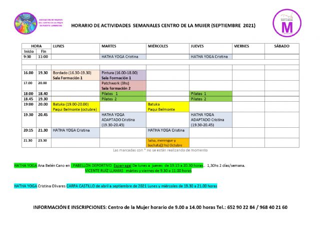 El Centro de la Mujer de Puerto Lumbreras retoma su oferta presencial de talleres y actividades - 1, Foto 1