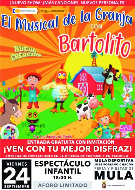 Cambio de lugar evento infantil «El musical de la Granja de Bartolito» - 1, Foto 1