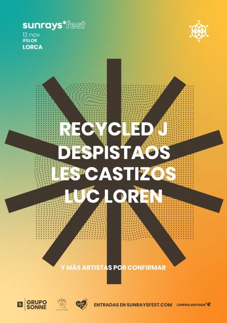 Recycled, J, Despistaos, Les Castizos o Luc Loren actuarán en el 'Sunrays Fest' que se celebrará en Lorca el próximo 12 de noviembre - 2, Foto 2