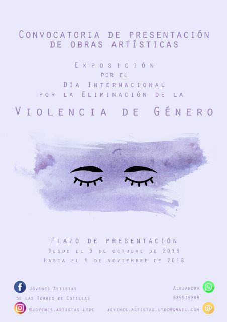 La asociación 'Jóvenes Artistas de Las Torres de Cotillas' celebrará el 'Día contra la violencia de género' con una exposición - 1, Foto 1