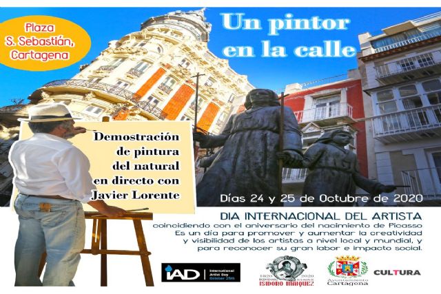 Cartagena celebra el Día del Artista con la iniciativa ´Un pintor en la calle´ - 1, Foto 1
