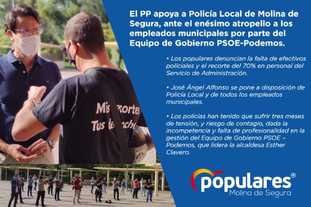 El PP apoya a Policía Local de Molina de Segura, ante el enésimo atropello a los empleados municipales por parte del Equipo de Gobierno PSOE-Podemos - 1, Foto 1