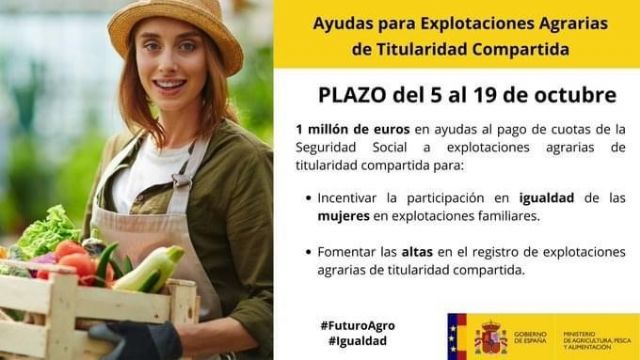 El plazo de presentación de solicitudes para las subvenciones a explotaciones agrarias de titularidad compartida continúa abierto - 1, Foto 1