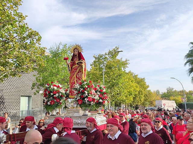 Más de un millar de peregrinos de Totana llegan a Mérida acompañados por la imagen de Santa Eulalia, Foto 6