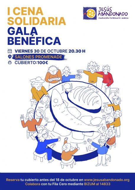 El ilustrador murciano Eloy González crea el cartel de la I Cena Solidaria de Jesús Abandonado, inspirado en el milagro de los panes y los peces - 2, Foto 2