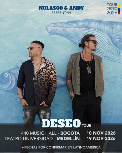 Andy, de Andy & Lucas, llega a Colombia junto a Nolasco y Fran Cortés Chiquetete con el Deseo Tour 2026-27 - 3, Foto 3