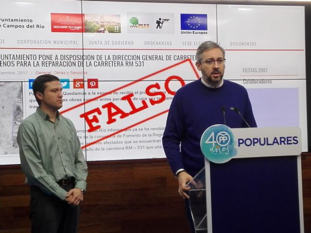 El PP denuncia que la alcaldesa del Campos del Río engaña a los vecinos al asegurar que dispone de los terrenos para ampliar la   carretera con Alguazas - 1, Foto 1