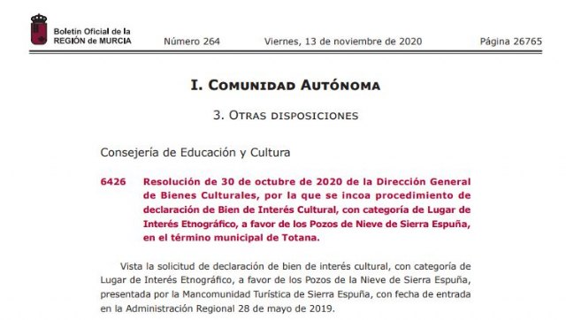 Abren expediente para declarar BIC los Pozos de Nieve de Sierra Espuña, en Totana, Foto 2