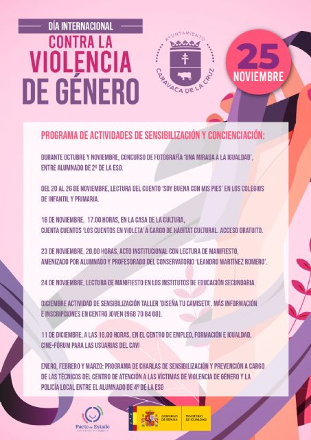 Caravaca programa actividades de prevención y concienciación con motivo del 'Día Internacional contra la Violencia de Género' - 1, Foto 1