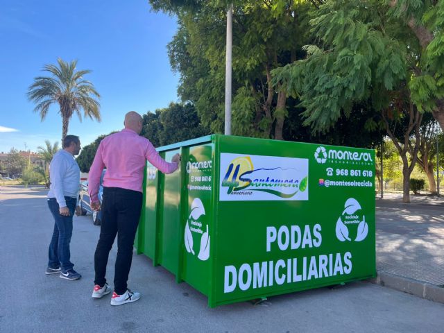 El Ayuntamiento de Santomera instala 7 nuevos contenedores de poda en el municipio - 1, Foto 1