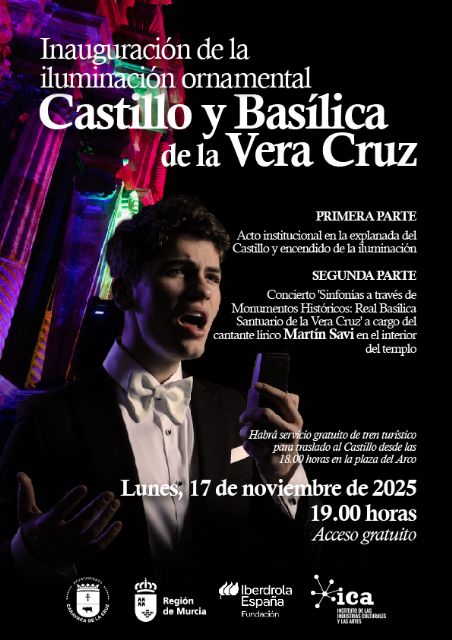 El Castillo y Basílica de la Vera Cruz estrenará iluminación ornamental con un concierto del tenor argentino Martín Savi - 1, Foto 1