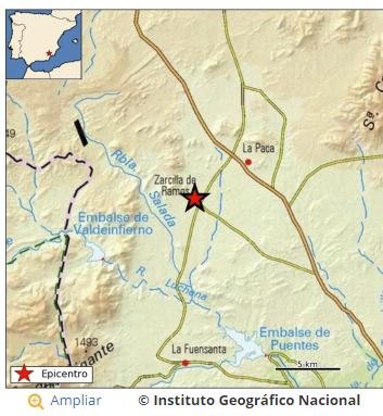 El Instituto Geográfico Nacional ha registrado un movimiento sísmico de 3,7 de magnitud a las 09:13h. en el municipio de Lorca, Foto 1