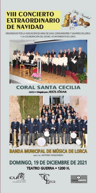 El Teatro Guerra de Lorca acogerá este próximo domingo, 19 de diciembre, el VIII Concierto Extraordinario de Navidad de la Asociación de Amas de Casa, Consumidores y Usuarios - 2, Foto 2