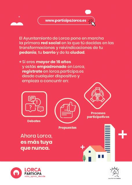 El Ayuntamiento crea 'Lorca Participa' una web de gobierno abierto para promover la participación vecinal y mejorar el municipio atendiendo las propuestas de los lorquinos - 3, Foto 3