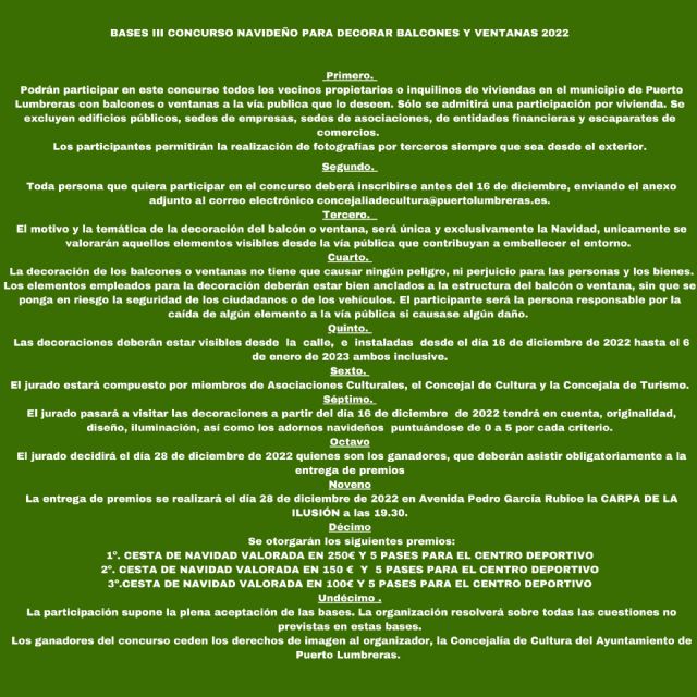 El Ayuntamiento de Puerto Lumbreras organiza el III Concurso de balcones y ventanas navideños para fomentar el ambiente festivo en el municipio - 4, Foto 4