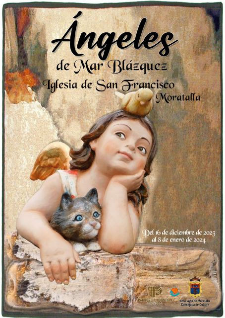 La escultura moratallera presenta en Moratalla “ÁNGELES”, una muestra de tallas Ángeles solidarios a beneficio de la Fundación Josep Carreras - 1, Foto 1