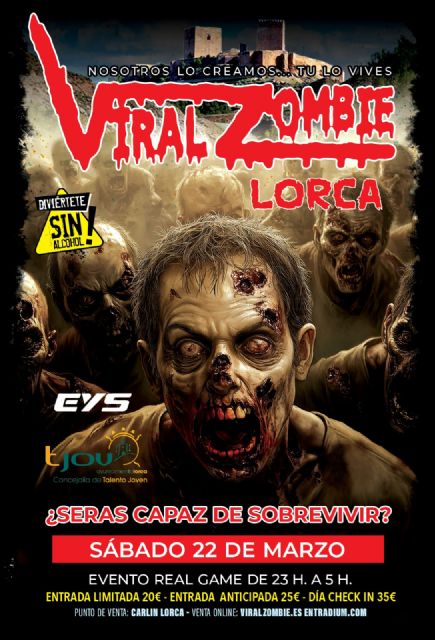 Las calles de Lorca serán invadidas por muertos vivientes de la mano de la iniciativa inmersiva Viral Zombie® Real Game - 2, Foto 2