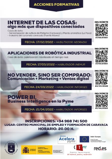 Caravaca acoge cursos gratuitos especialmente dirigidos a Pymes y autónomos para fomentar la digitalización del sector empresarial - 1, Foto 1