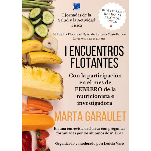 El IES La Flota continúa la primera edición de Encuentros Flotantes con la nutricionista e investigadora Marta Garaulet - 1, Foto 1