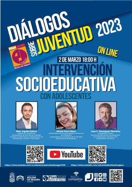 La tercera edición de los Encuentros Formativos DIÁLOGOS SOBRE JUVENTUD se celebra los días 2 y 9 de marzo en Molina de Segura - 2, Foto 2