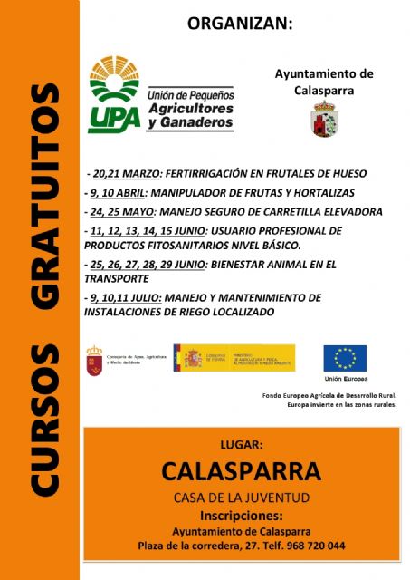 Cursos gratuitos para el sector agrícola impartidos por la UPA y FECOAM - 2, Foto 2