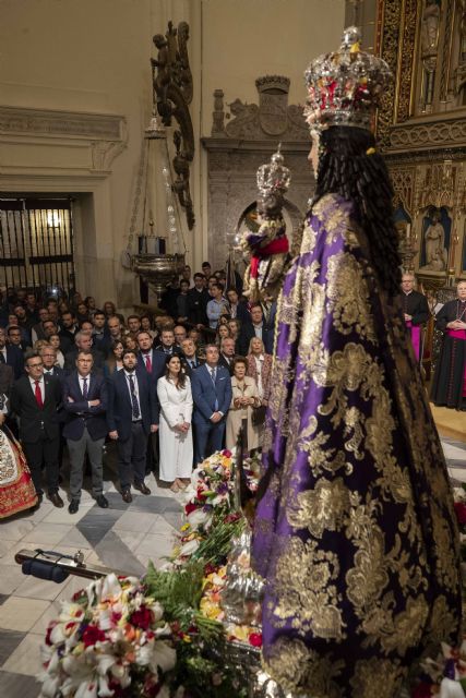 López Miras asiste en la iglesia del Carmen a la recepción oficial a la patrona de Murcia, Nuestra Señora de la Fuensanta - 1, Foto 1