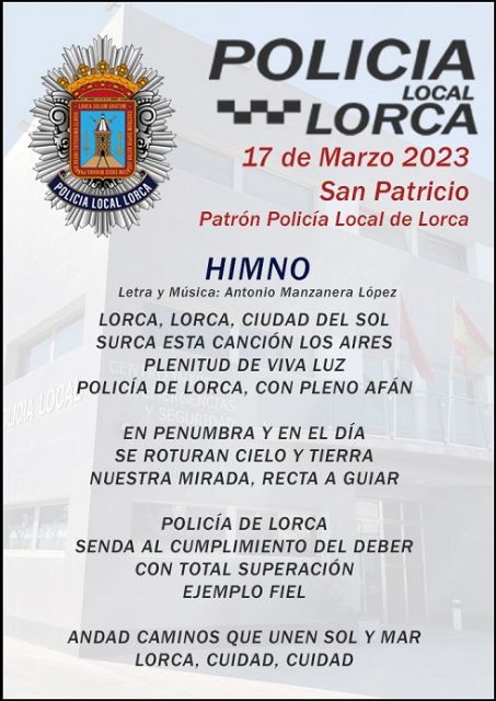 La Policía Local estrenará nuevo himno con motivo de su patrón, San Patricio - 2, Foto 2