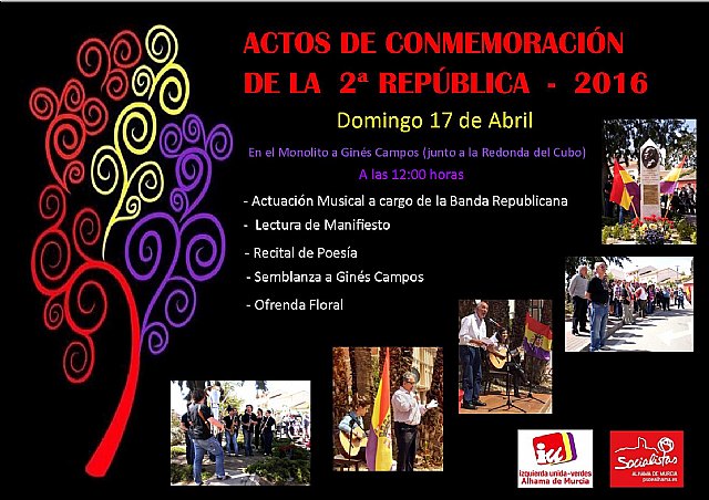 El prximo domingo se inician los actos del Da de la Repblica en Alhama, Foto 1