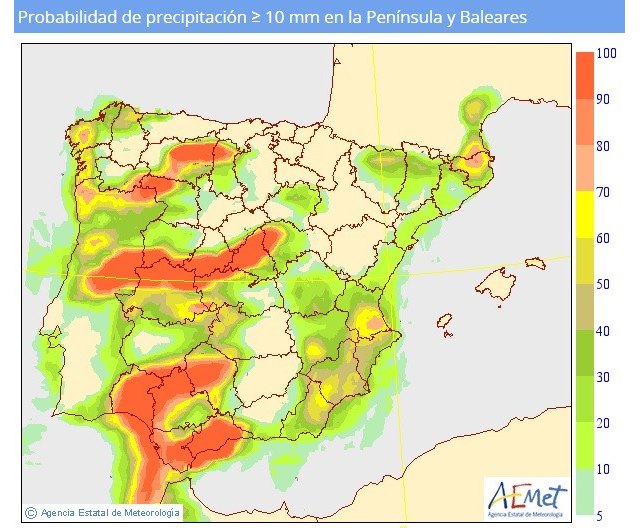 La AEMET activa el aviso amarillo por lluvias en el Valle del Guadalentín, Foto 3