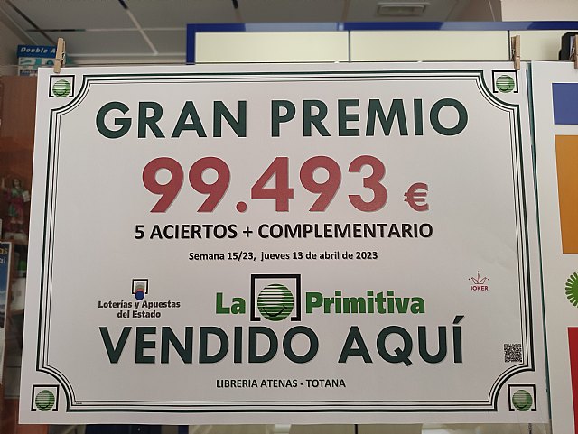 Un boleto de La Primitiva sellado en Totana deja casi 100.000 euros, Foto 2