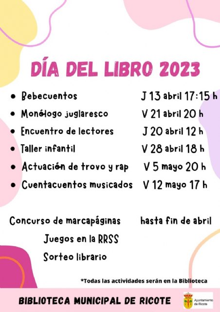 Actividades del Día del Libro 2023 Ricote - 1, Foto 1
