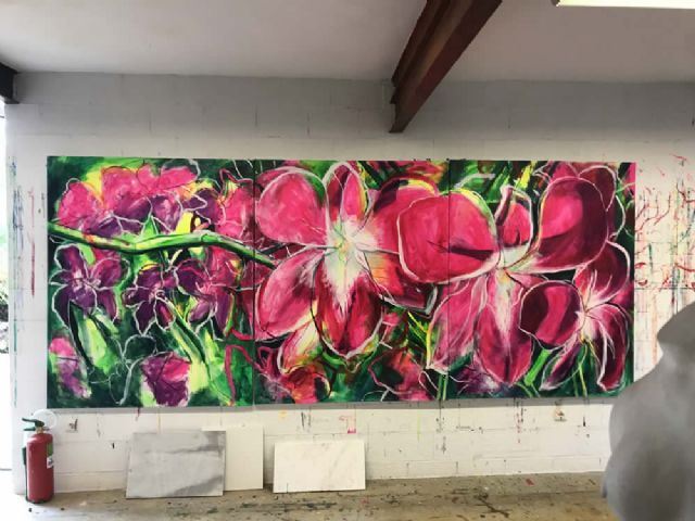 El Palació Almudí acoge una exposición de obra reciente de MUHER sobre temática floral, Foto 7