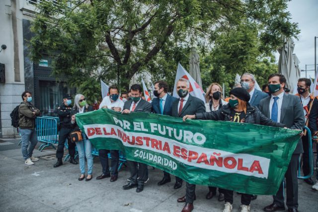 VOX apoya a los representantes del sindicato de trabajadores de Repsol de Cartagena en las puertas del Congreso - 3, Foto 3